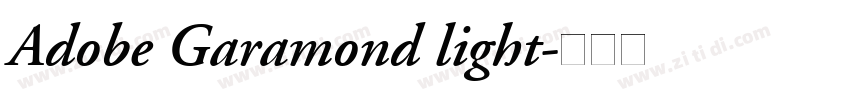 Adobe Garamond light字体转换